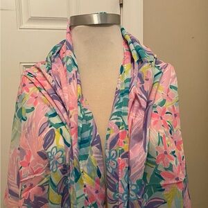 Pastel Floral Women's Wrap Shawl - Pink & Teal